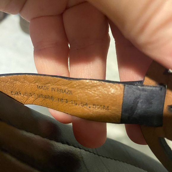 Tory Burch Miller Metal Logo Sandals Size 5.5 GUC - Picture 5 of 7